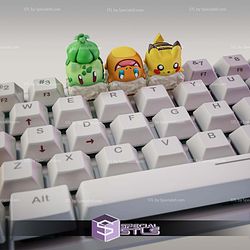Sushi Pokemons Keycaps Set A STL Files