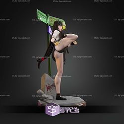 Tifa Final Fantasy Kick Pose STL Files