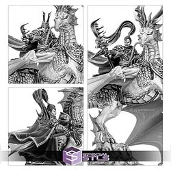 Shugengan Lord on Great Spirit Longma Strange Dark Place Miniatures