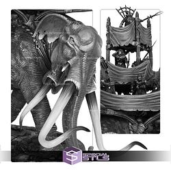 War Mumak Of Harad Strange Dark Place Miniatures