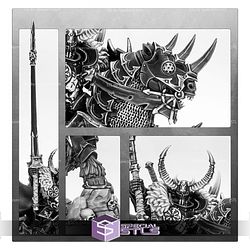Chaos Lord on Daemonic Mount Strange Dark Place Miniatures
