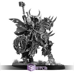Chaos Lord on Daemonic Mount Strange Dark Place Miniatures