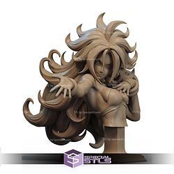 Android 21 Smiling Bust STL Files