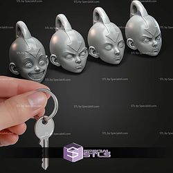Avatar Aang Head Keychain STL Files