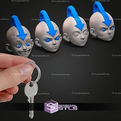Avatar Aang Head Keychain STL Files