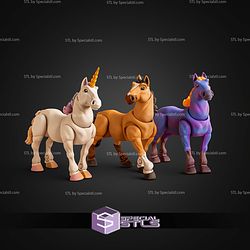 Basic STL Files Horse Unicorn Articulated