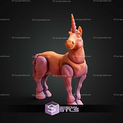 Basic STL Files Horse Unicorn Articulated