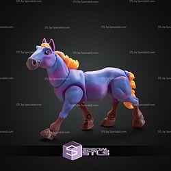 Basic STL Files Horse Unicorn Articulated
