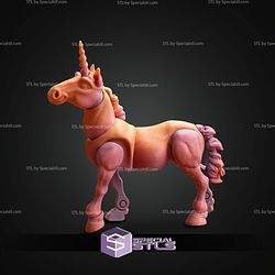 Basic STL Files Horse Unicorn Articulated