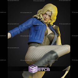 Black Canary Kick Pose STL Files