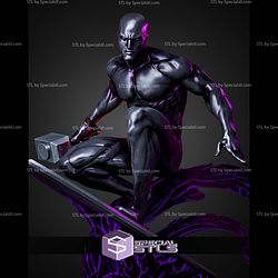 Black Silver Surfer And Thor Hammer STL Files