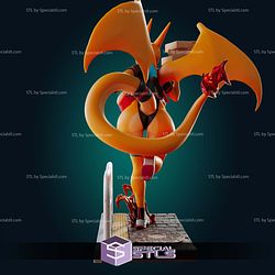 Charizard Curvy Pizza Delivery Girl STL Files