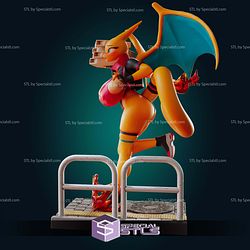 Charizard Curvy Pizza Delivery Girl STL Files