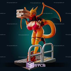 Charizard Curvy Pizza Delivery Girl STL Files