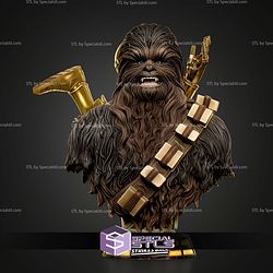 Chewbacca Portrait Bust 284mm STL Files