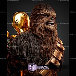 Chewbacca Portrait Bust 284mm STL Files