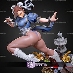 Chun Li Kick Pose 249mm STL Files