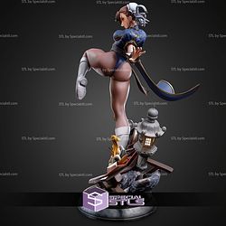 Chun Li Kick Pose 249mm STL Files