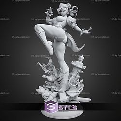 Chun Li Kick Pose 249mm STL Files