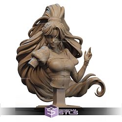 Djinn Female Genie Bust STL Files