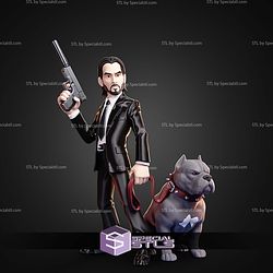 John Wick And His Pitbull No Ams STL Files