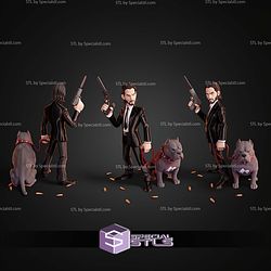 John Wick And His Pitbull No Ams STL Files