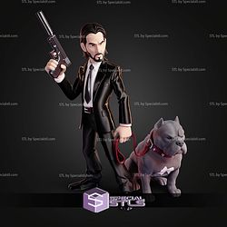 John Wick And His Pitbull No Ams STL Files