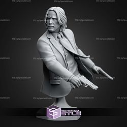 John Wick Chasing Bust 118mm STL Files