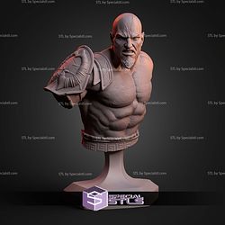 Kratos God Of War 3 Bust V2 131mm STL Files