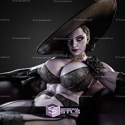 Lady Dimitrescu On Sofa STL Files