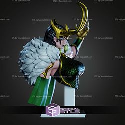 Lady Loki Green Dragon Bust STL Files