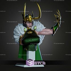 Lady Loki Green Dragon Bust STL Files