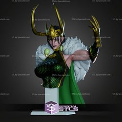 Lady Loki Green Dragon Bust STL Files