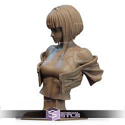 Lucy Cyberpunk On Motor Bust STL Files