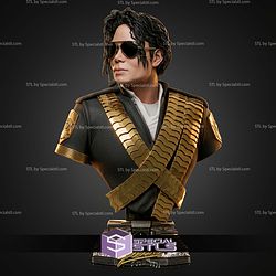 Michael Jackson 93 Portrait Bust 333mm STL Files