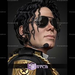 Michael Jackson 93 Portrait Bust 333mm STL Files