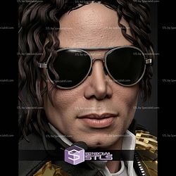 Michael Jackson 93 Portrait Bust 333mm STL Files