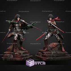Mikasa With And Without Cloak 220mm STL Files