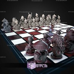 Mini Chess Figures Samurai STL Files