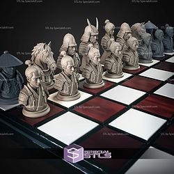Mini Chess Figures Samurai STL Files