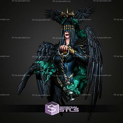 Raven Queen Bust Fanart STL Files