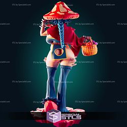 Red Mushroom Girl Monster Girl STL Files