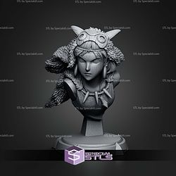 San Princess Mononoke Bust 120mm STL Files