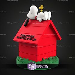 Snoopy In His Little House 180mm STL Files