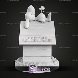 Snoopy In His Little House 180mm STL Files
