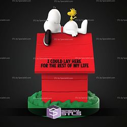 Snoopy In His Little House 180mm STL Files