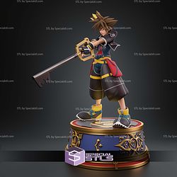 Sora Kingdom Hearts Close Eyes 274mm STL Files