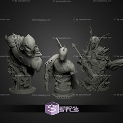Spider Punk Sitting With Guitar Bust STL Files