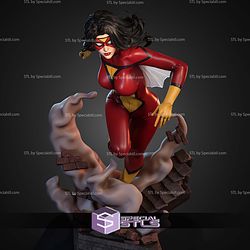 Spider Woman Action Pose STL Files