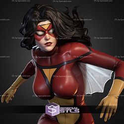 Spider Woman Action Pose STL Files
